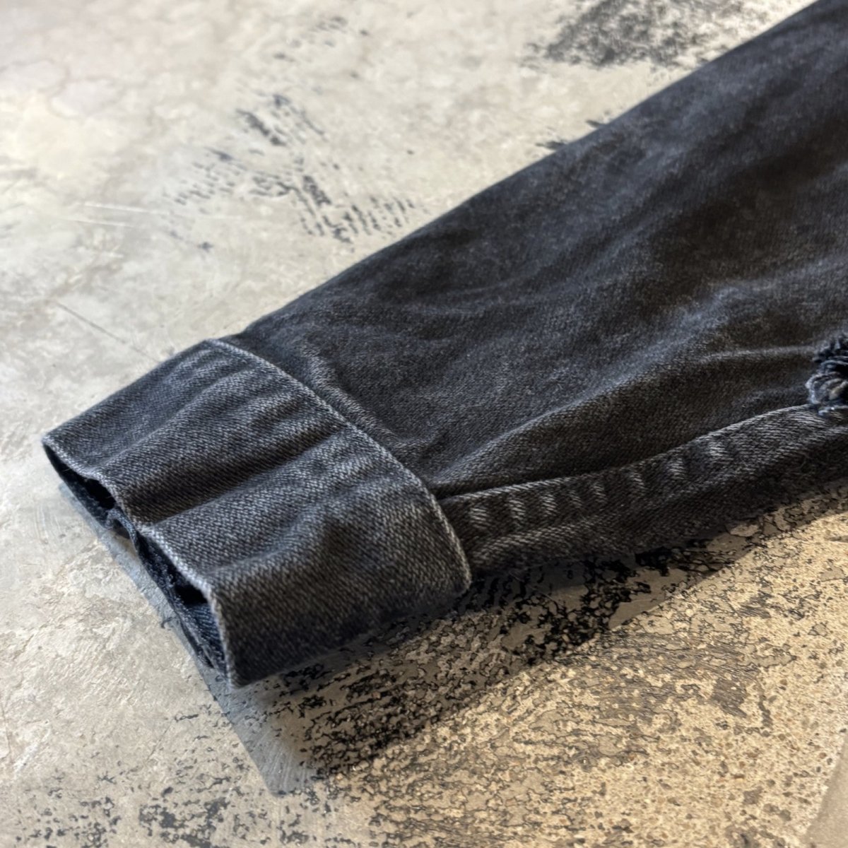 画像8: 【Wiz&Witch】"WANDERER" NO COLLAR ZIP UP DENIM JACKET / BLACK / OS (8)