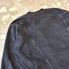 画像10: 【Wiz&Witch】"WANDERER" NO COLLAR ZIP UP DENIM JACKET / BLACK / OS (10)