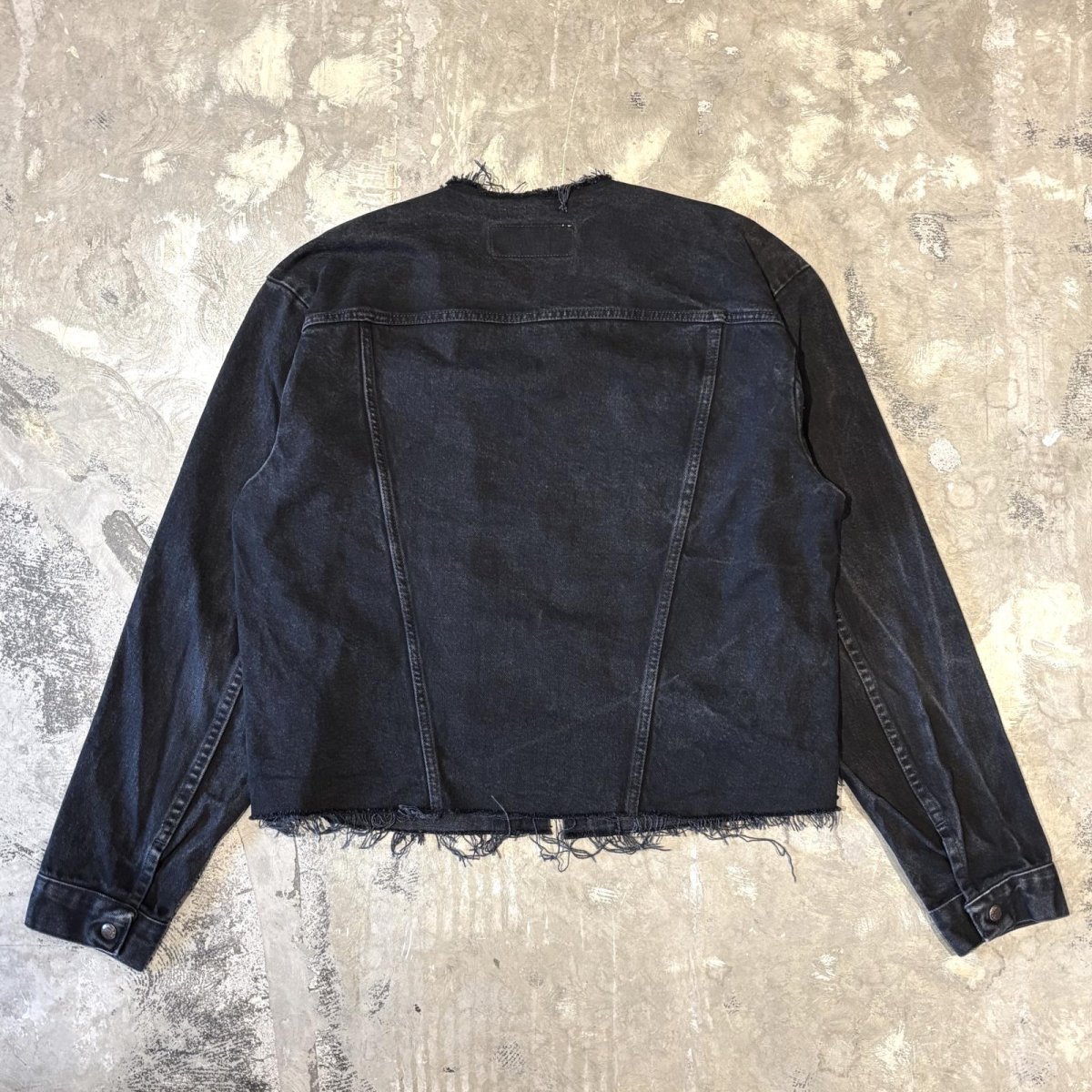 画像3: 【Wiz&Witch】"WANDERER" NO COLLAR ZIP UP DENIM JACKET / BLACK / OS (3)