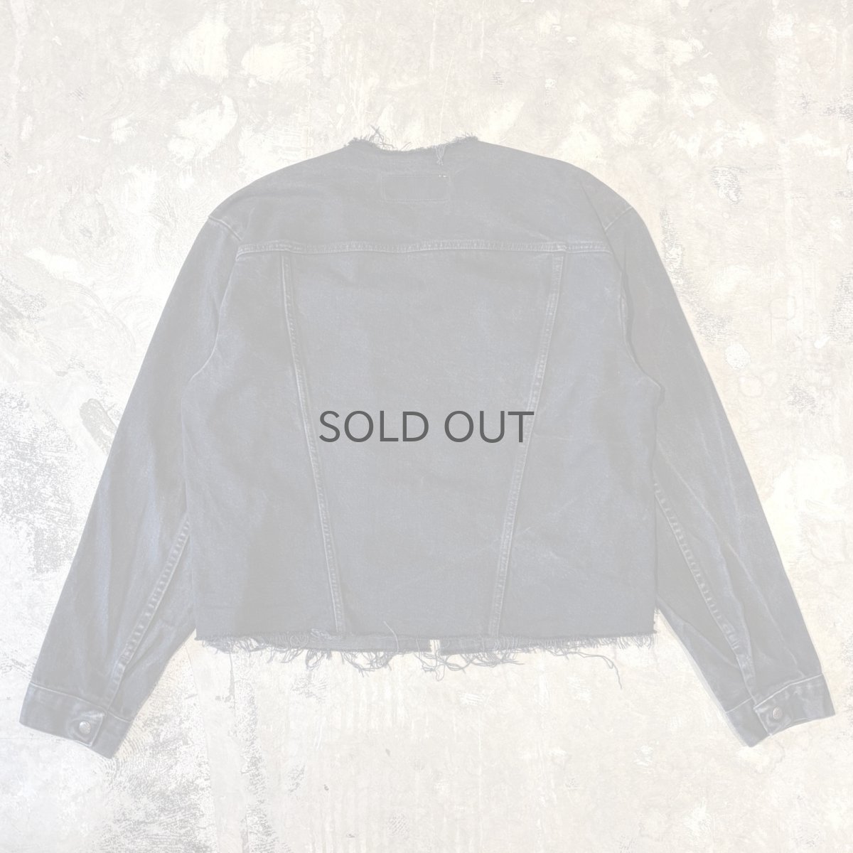 画像3: 【Wiz&Witch】"WANDERER" NO COLLAR ZIP UP DENIM JACKET / BLACK / OS (3)