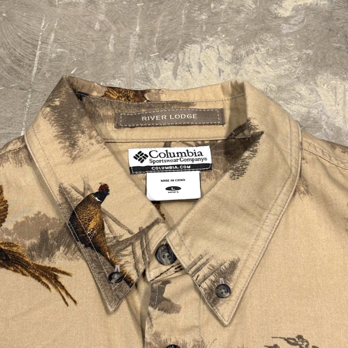 画像10: 【COLOMBIA】BIRD GRAPHIC PATTERN L/S SHIRT / Mens L (10)