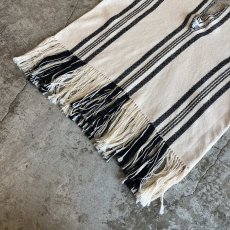 画像4: DOWN FRINGE DESIGN STRIPE PATTERN L/S TOPS / Ladies L(XS) (4)