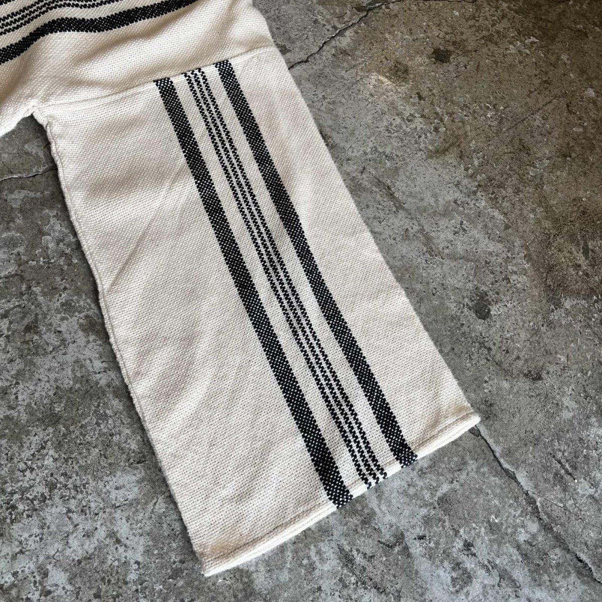 画像6: DOWN FRINGE DESIGN STRIPE PATTERN L/S TOPS / Ladies L(XS) (6)