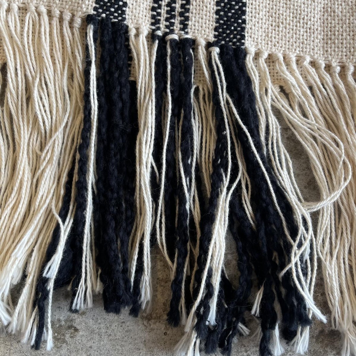 画像10: DOWN FRINGE DESIGN STRIPE PATTERN L/S TOPS / Ladies L(XS) (10)