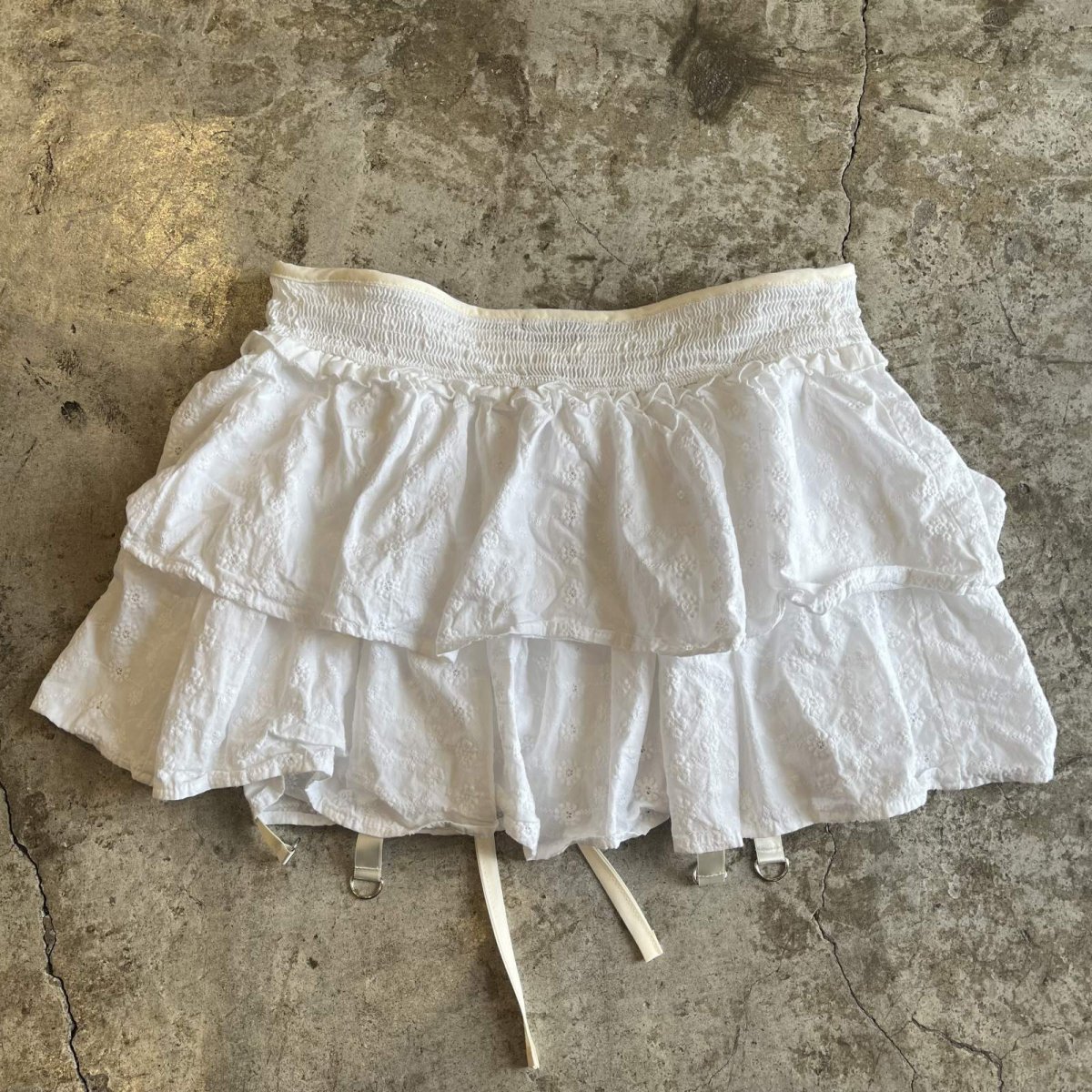 画像2: 【Wiz&Witch】"UNITED" VTG LACE MIX WRAP SKIRT / FREE (2)