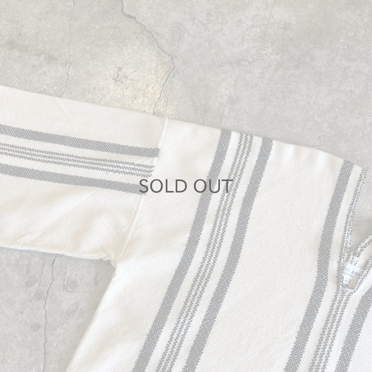 画像8: DOWN FRINGE DESIGN STRIPE PATTERN L/S TOPS / Ladies L(XS) (8)