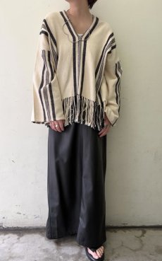 画像13: DOWN FRINGE DESIGN STRIPE PATTERN L/S TOPS / Ladies L(XS) (13)