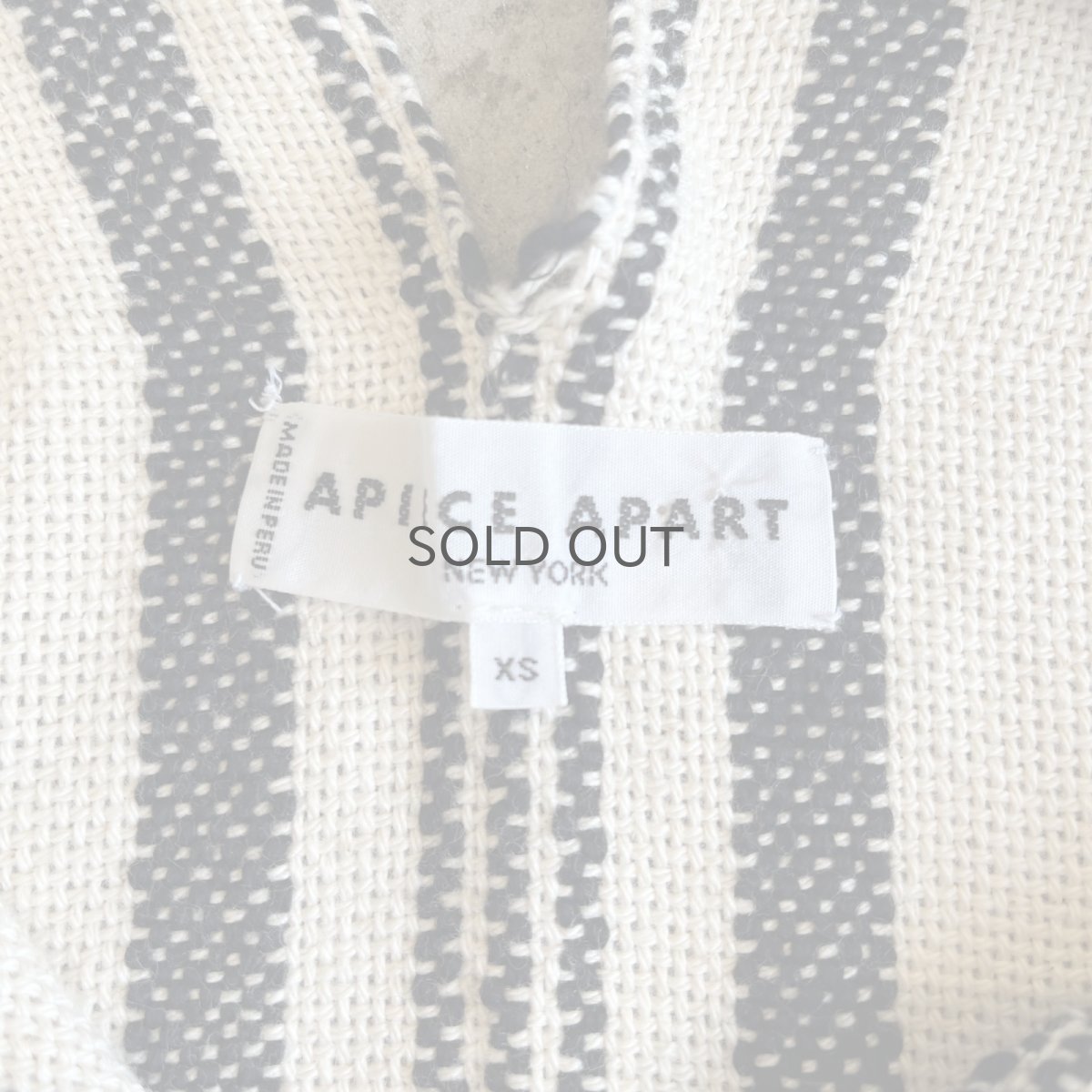 画像11: DOWN FRINGE DESIGN STRIPE PATTERN L/S TOPS / Ladies L(XS) (11)