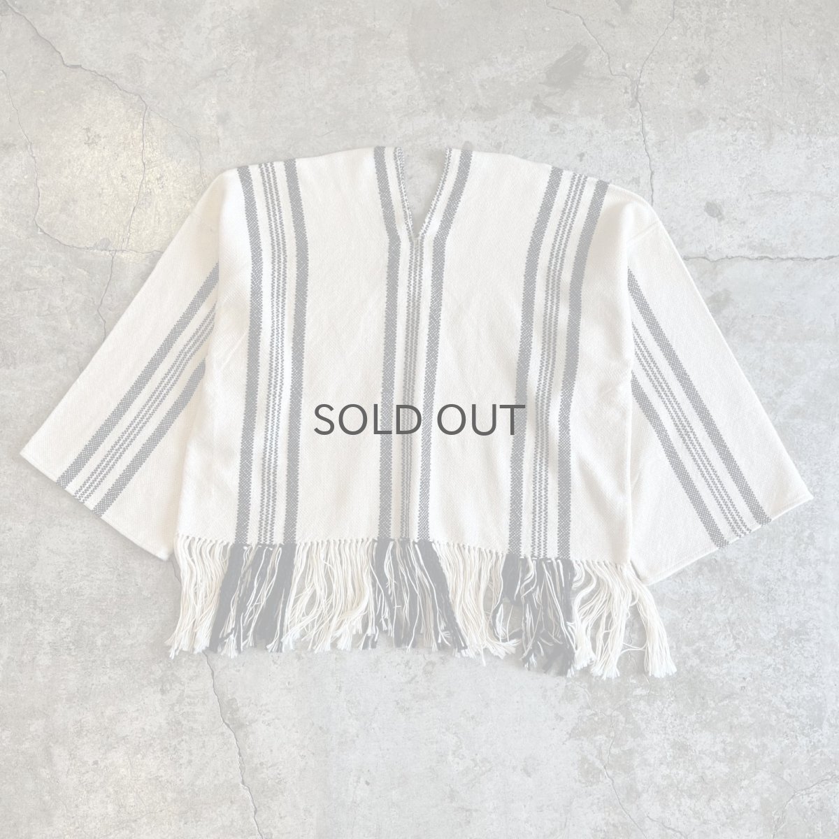 画像2: DOWN FRINGE DESIGN STRIPE PATTERN L/S TOPS / Ladies L(XS) (2)