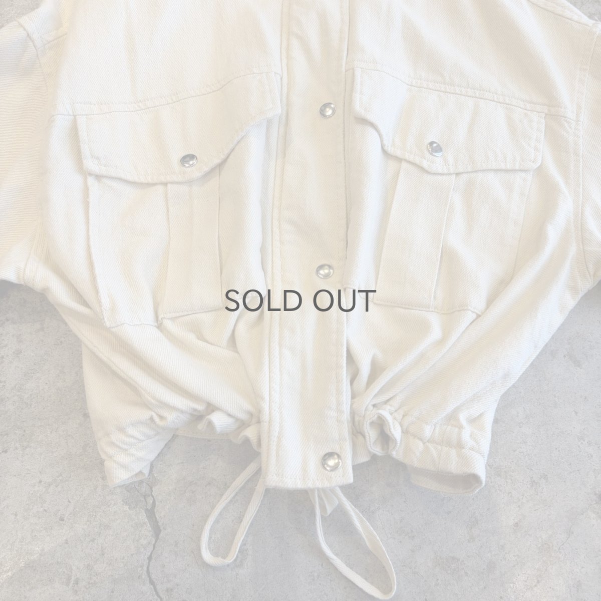 画像9: STAND COLLAR COTTON ZIP UP SHORT JACKET / Ladies M (9)