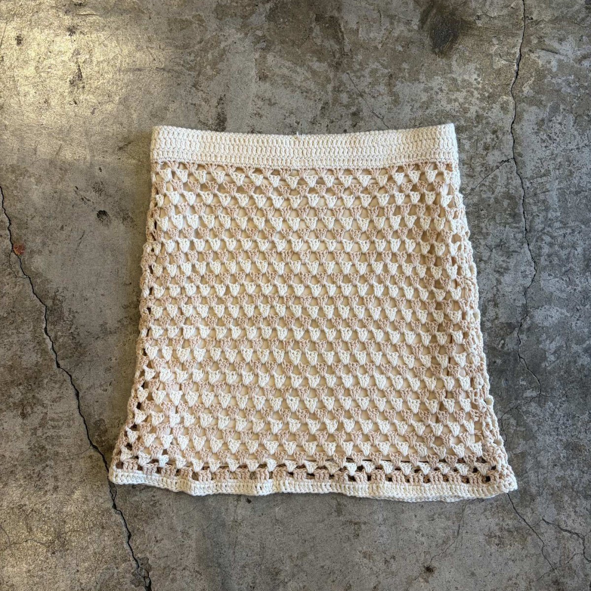 画像2: 2COLOR CROCHET DESIGN  SKIRT / W27~W36 (2)