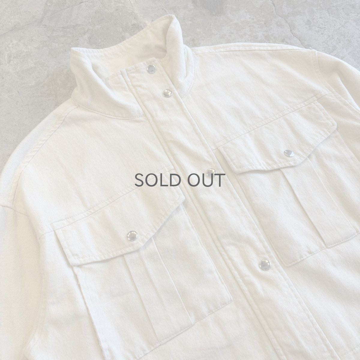画像3: STAND COLLAR COTTON ZIP UP SHORT JACKET / Ladies M (3)