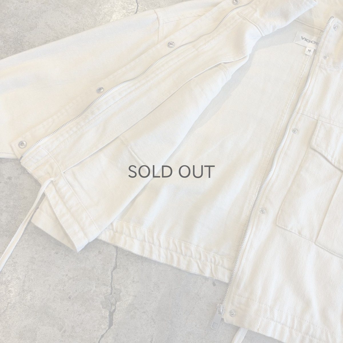 画像8: STAND COLLAR COTTON ZIP UP SHORT JACKET / Ladies M (8)