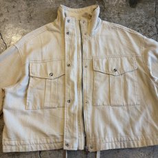 画像7: STAND COLLAR COTTON ZIP UP SHORT JACKET / Ladies M (7)