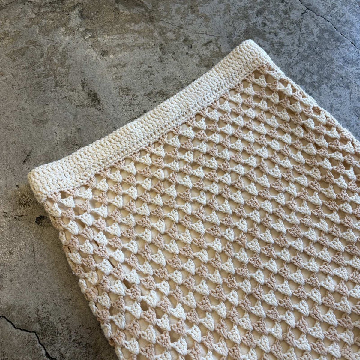 画像3: 2COLOR CROCHET DESIGN  SKIRT / W27~W36 (3)