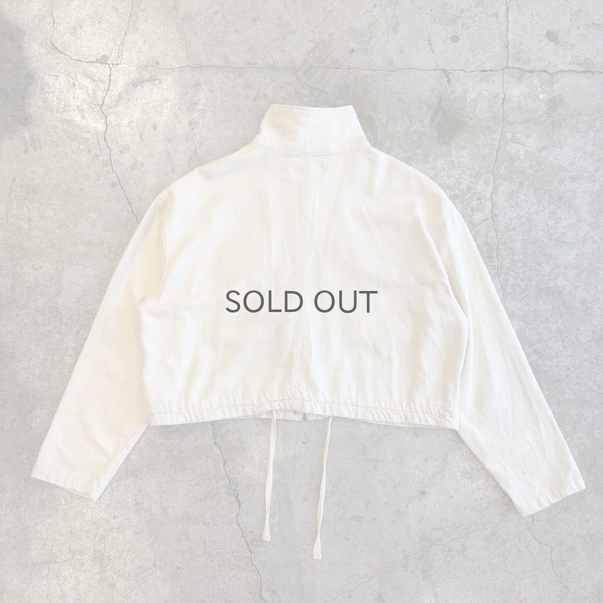 画像2: STAND COLLAR COTTON ZIP UP SHORT JACKET / Ladies M (2)