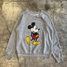 画像1: 80's "MICKEY" PRINTED DESIGN L/S SWEAT / Ladies M(L) / MADE IN USA (1)