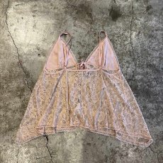 画像2: PALE TONE LACE PATTERN ASYMMETRY DESIGN LINGERIE  / Ladies M(L)  (2)