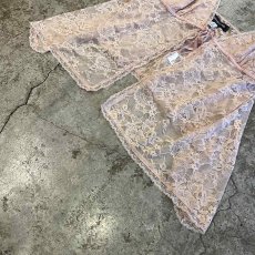画像4: PALE TONE LACE PATTERN ASYMMETRY DESIGN LINGERIE  / Ladies M(L)  (4)