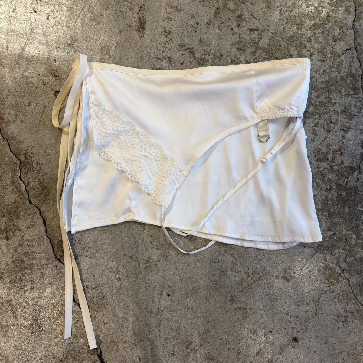 画像3: 【Wiz&Witch】"WANDERER" VINTAGE LACE MIX WRAP SKIRT / FREE (3)