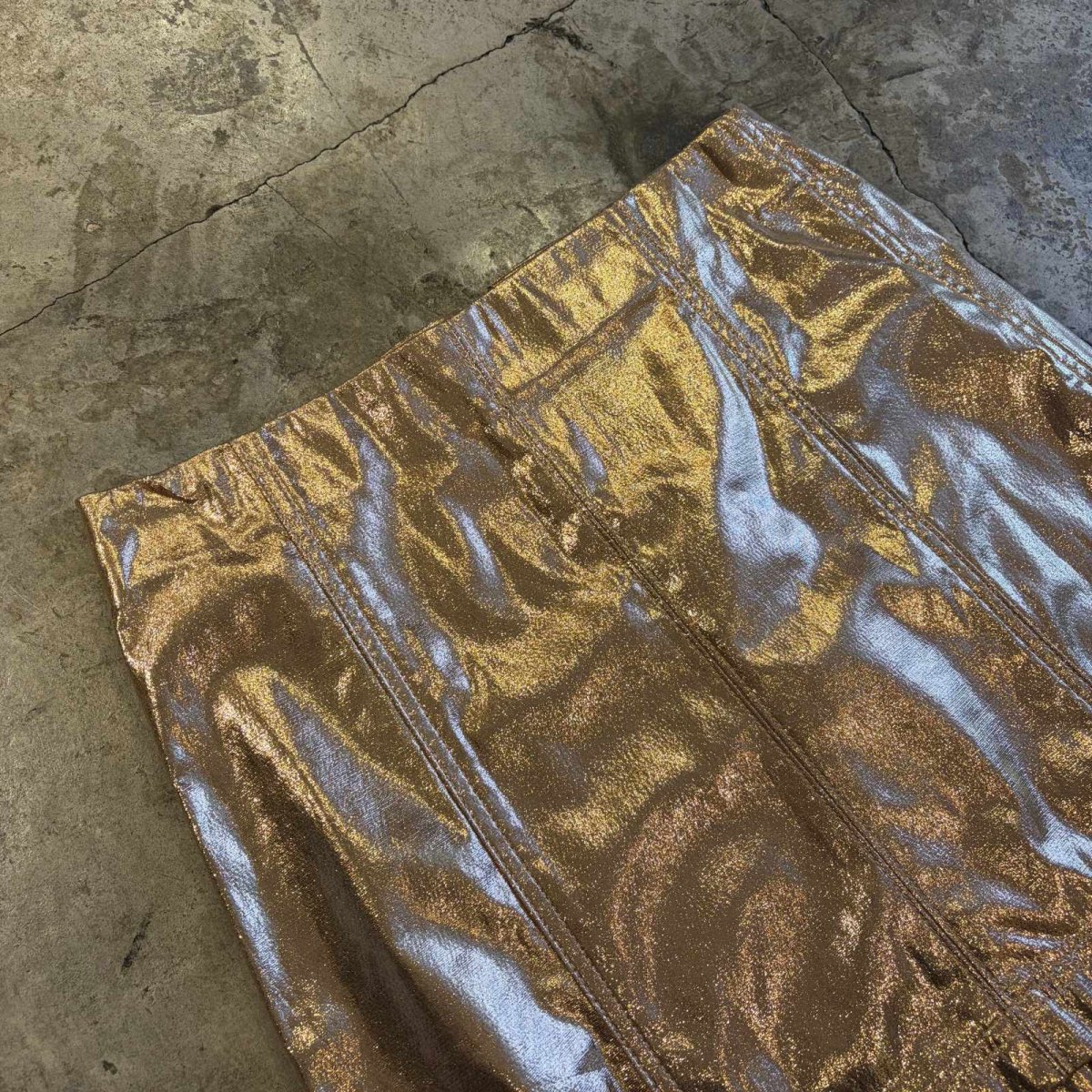 画像3: METALLIC COLOR DESIGN SKIRT / W28 (3)