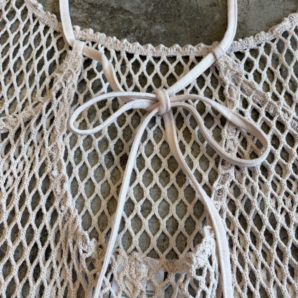 画像10: SIZE ADJUSTMENT BACK DESIGN MESH CAMISOLE / Ladies M (10)