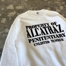 画像3: 90's "ALCATRAZ" FRONT PRINTED SWEAT / Mens L / MADE IN USA (3)
