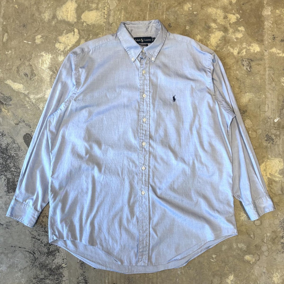 画像1: 【RALPH LAUREN】LOGO EMBROIDERY COTTON L/S SHIRT / Mens XL (1)