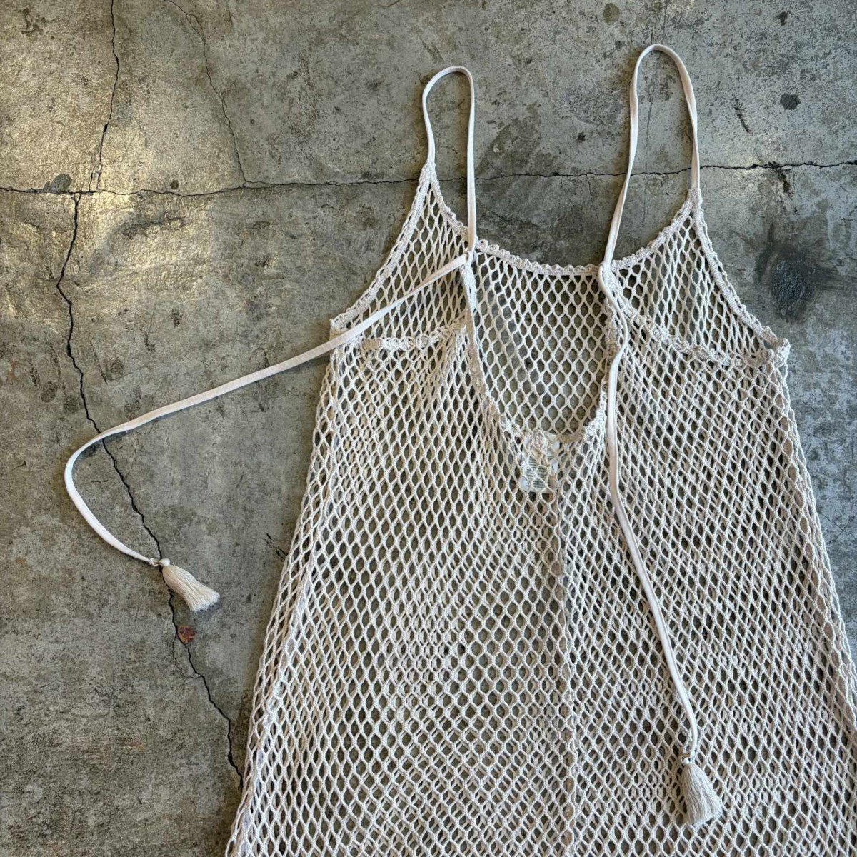 画像8: SIZE ADJUSTMENT BACK DESIGN MESH CAMISOLE / Ladies M (8)