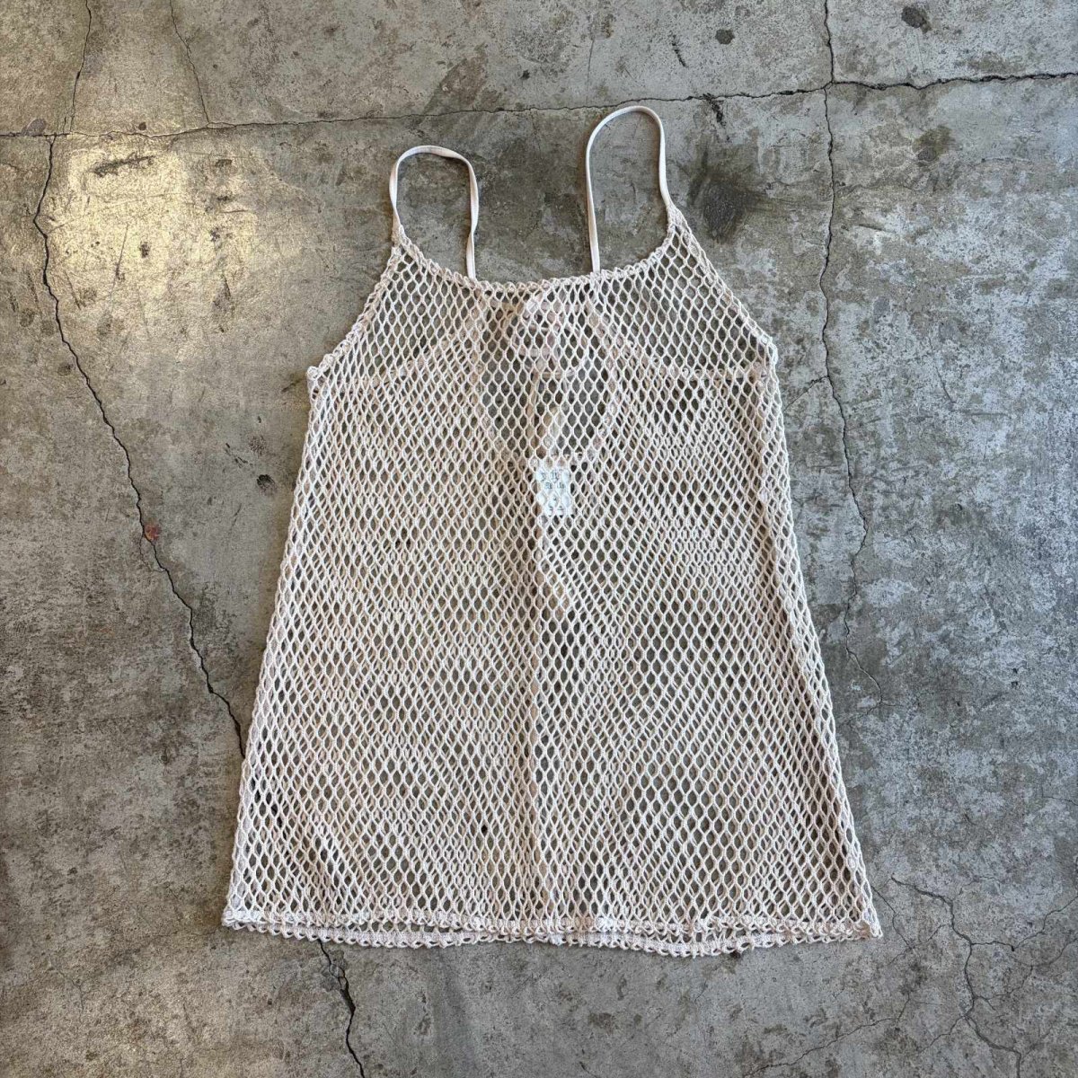 画像1: SIZE ADJUSTMENT BACK DESIGN MESH CAMISOLE / Ladies M (1)