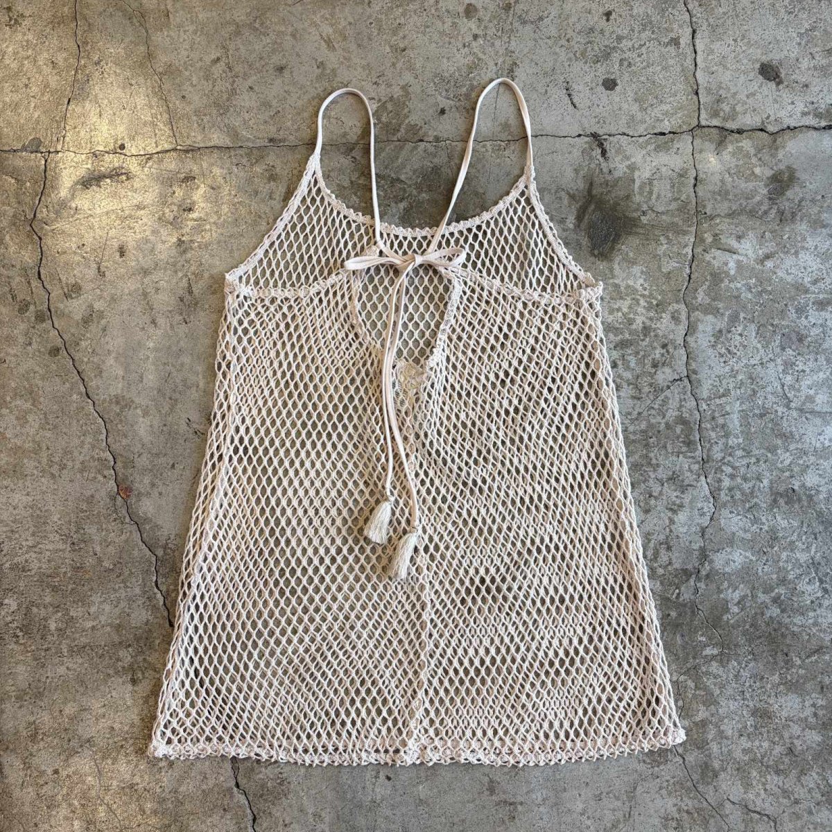 画像2: SIZE ADJUSTMENT BACK DESIGN MESH CAMISOLE / Ladies M (2)
