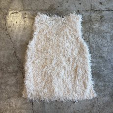 画像2: COLOR DESIGN SHAGGY LONG VEST / Ladies M (2)