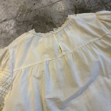 画像9: POINT FRILL LACE DESIGN SLEEVE S/S BLOUSE / Ladies M (9)