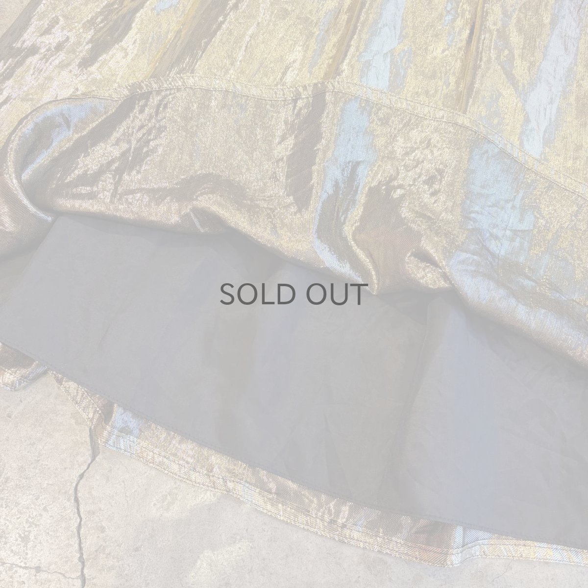 画像5: GOLD METALLIC DESIGN FLARE SKIRT / W27 (5)