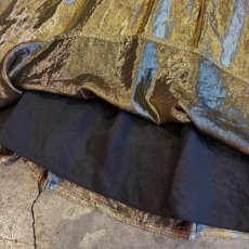 画像5: GOLD METALLIC DESIGN FLARE SKIRT / W27 (5)