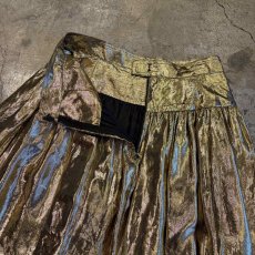 画像8: GOLD METALLIC DESIGN FLARE SKIRT / W27 (8)