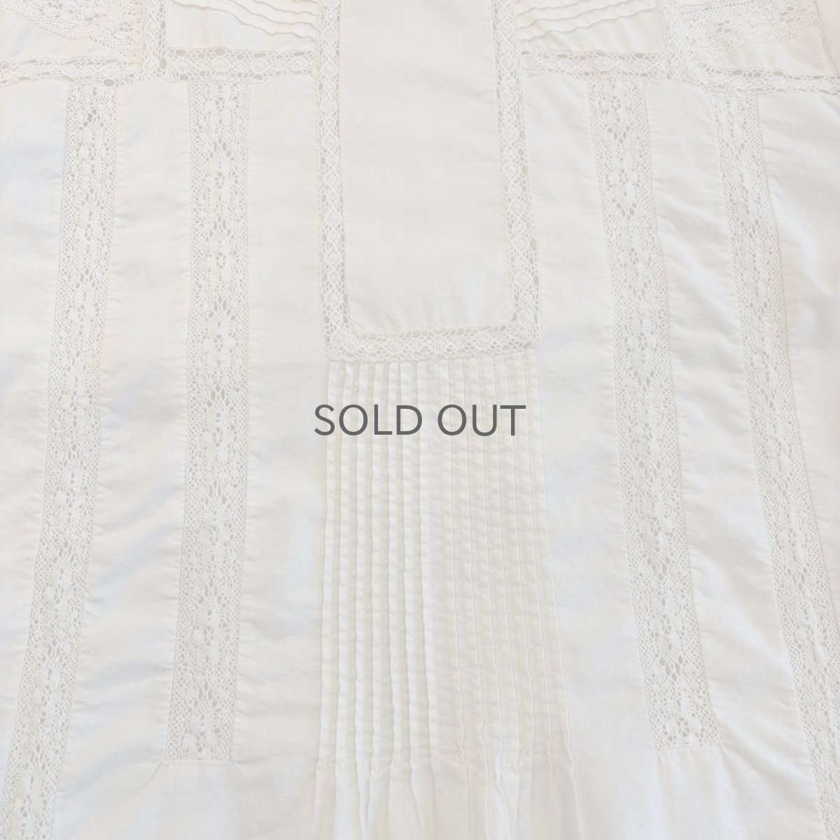 画像4: POINT FRILL LACE DESIGN SLEEVE S/S BLOUSE / Ladies M (4)