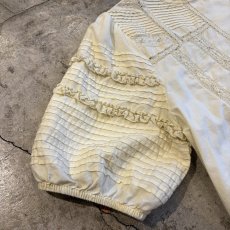 画像6: POINT FRILL LACE DESIGN SLEEVE S/S BLOUSE / Ladies M (6)
