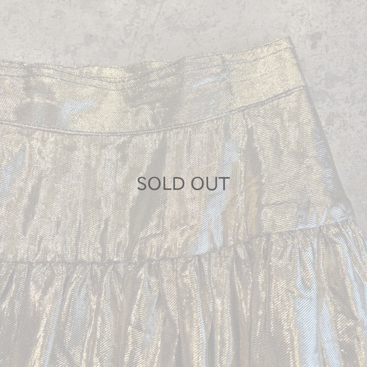 画像6: GOLD METALLIC DESIGN FLARE SKIRT / W27 (6)
