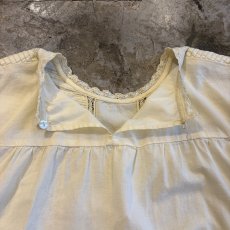 画像10: POINT FRILL LACE DESIGN SLEEVE S/S BLOUSE / Ladies M (10)