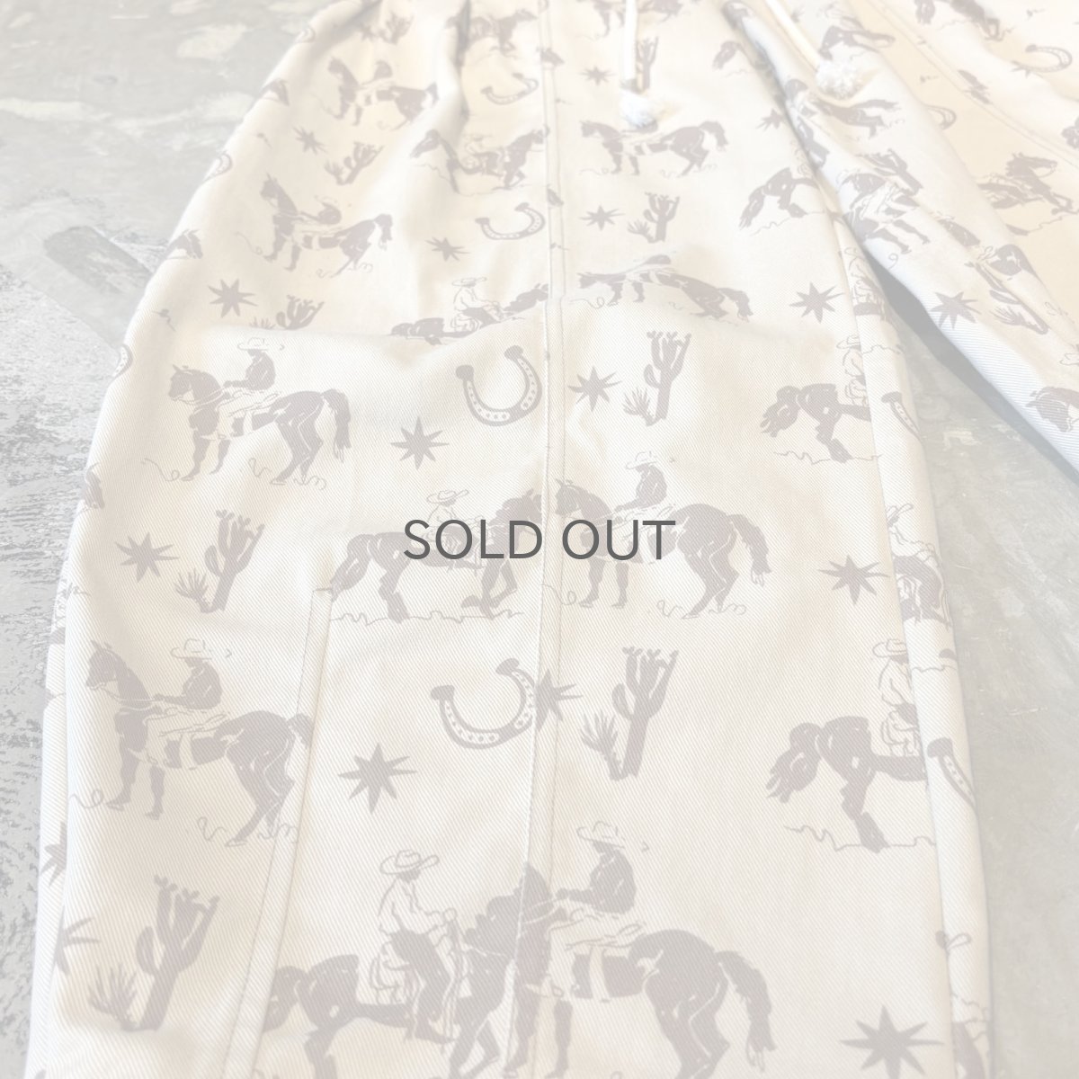 画像7: ALL OVER COWBOY GRAPHIC PATTERN BALLOON PANTS / ~W36 (7)