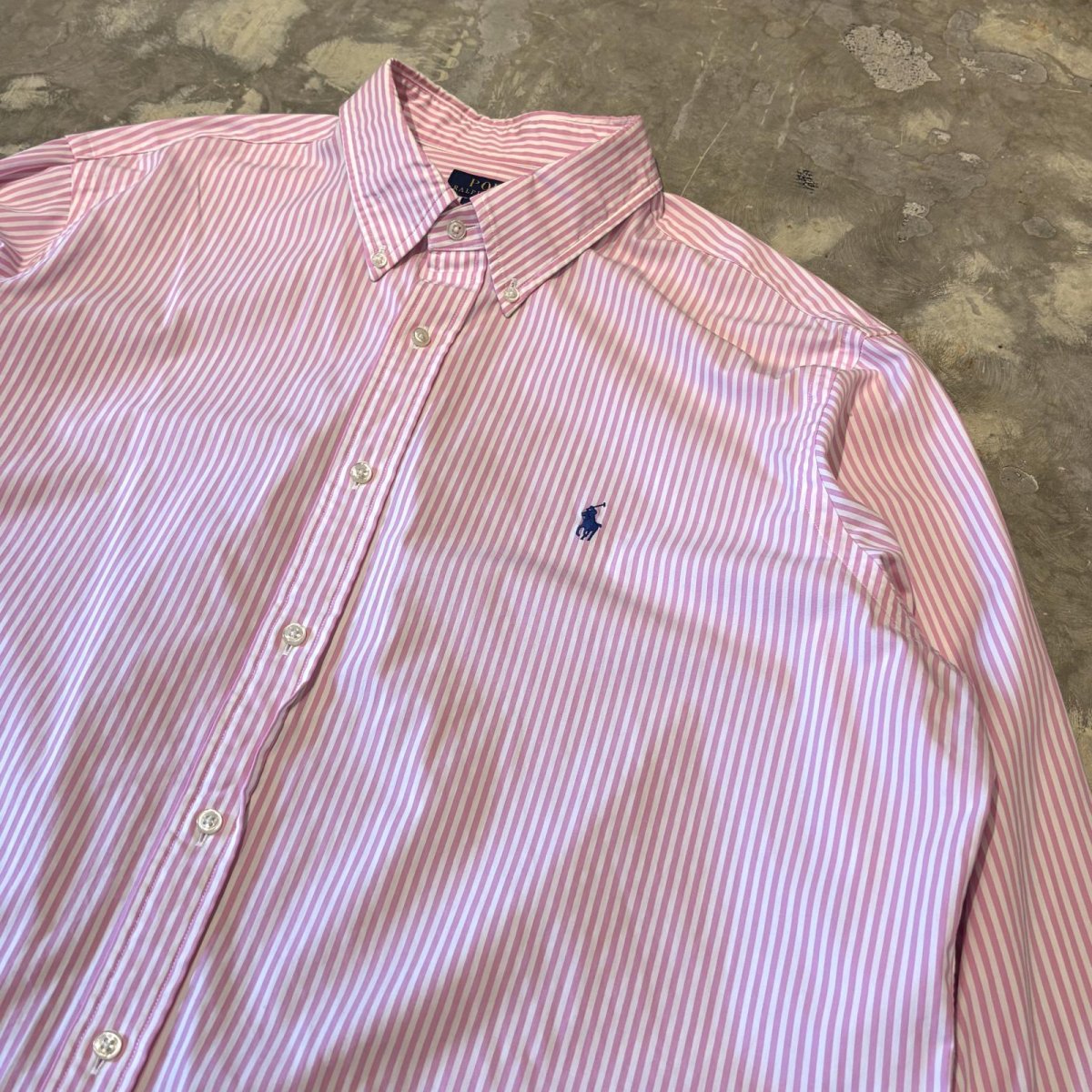 画像4: 【POLO RALPH LAUREN】BICOLOR STRIPE PATTERN L/S SHIRT / Mens XXL (4)