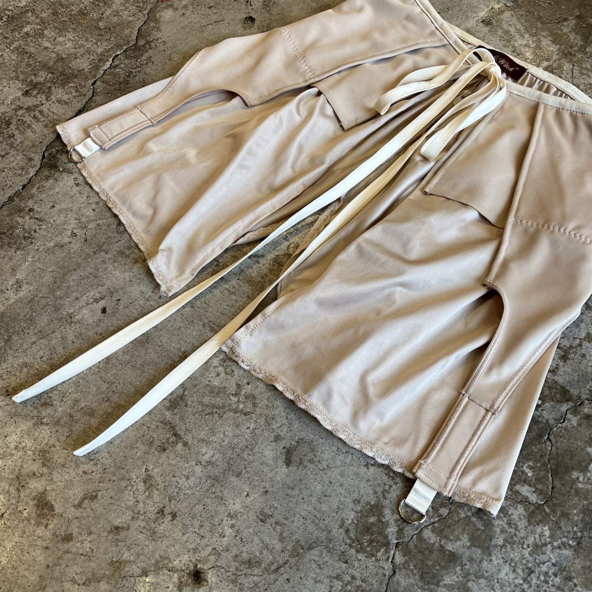 画像4: 【Wiz&Witch】"UNITED" VTG LACE MIX WRAP SKIRT / FREE (4)