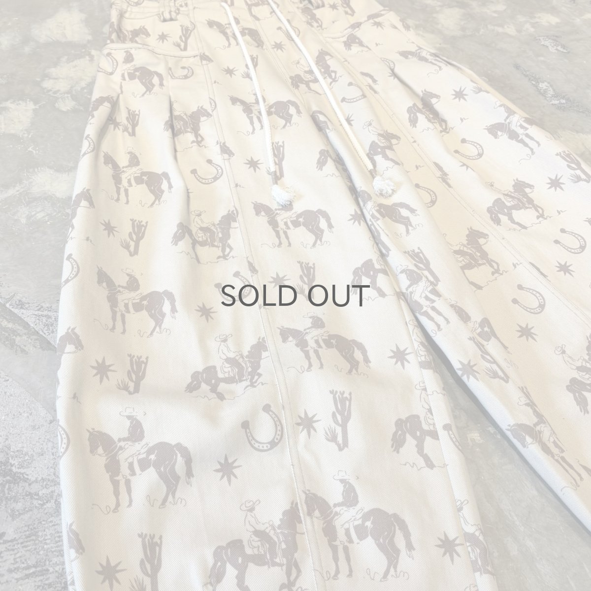 画像5: ALL OVER COWBOY GRAPHIC PATTERN BALLOON PANTS / ~W36 (5)