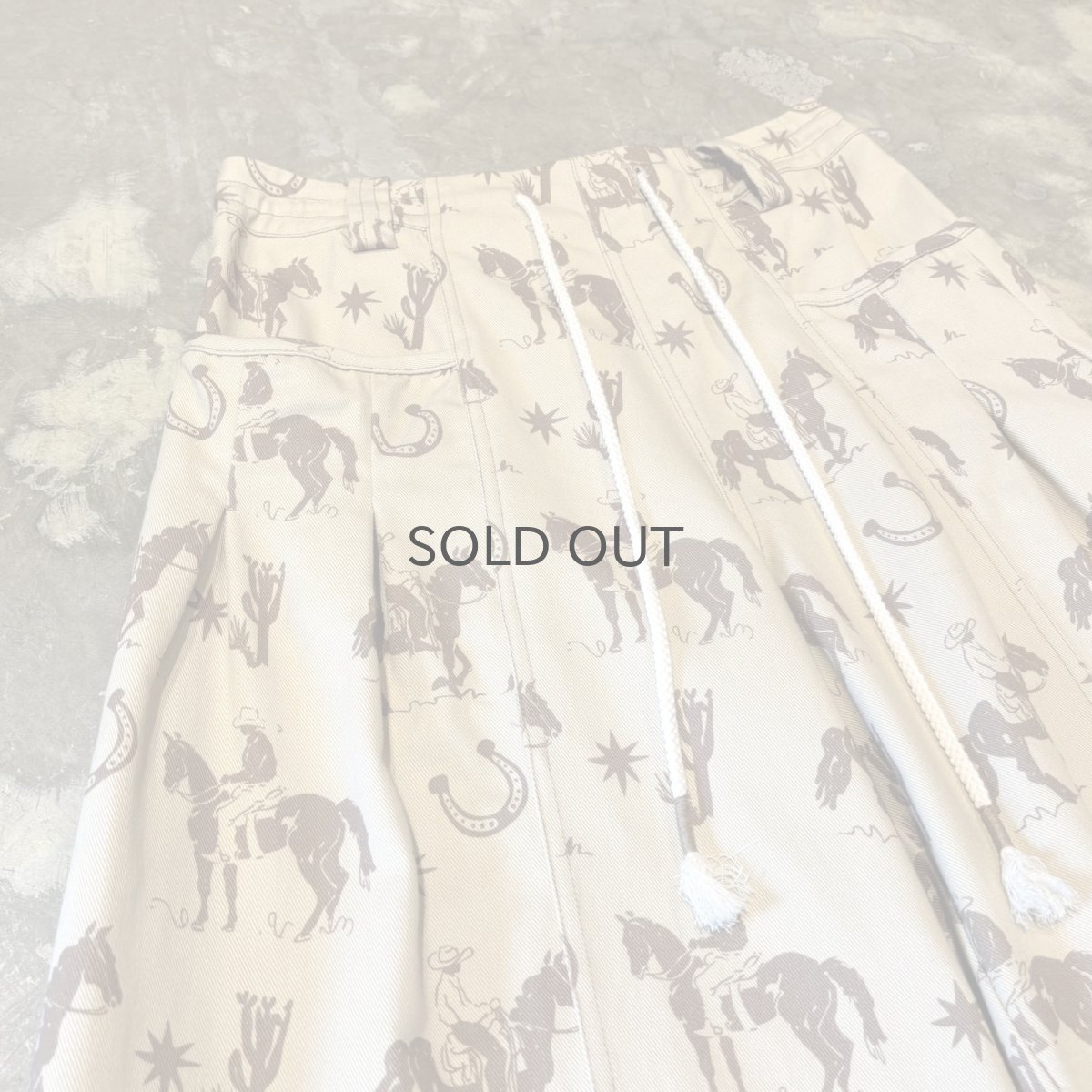 画像3: ALL OVER COWBOY GRAPHIC PATTERN BALLOON PANTS / ~W36 (3)