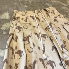 画像3: ALL OVER COWBOY GRAPHIC PATTERN BALLOON PANTS / ~W36 (3)