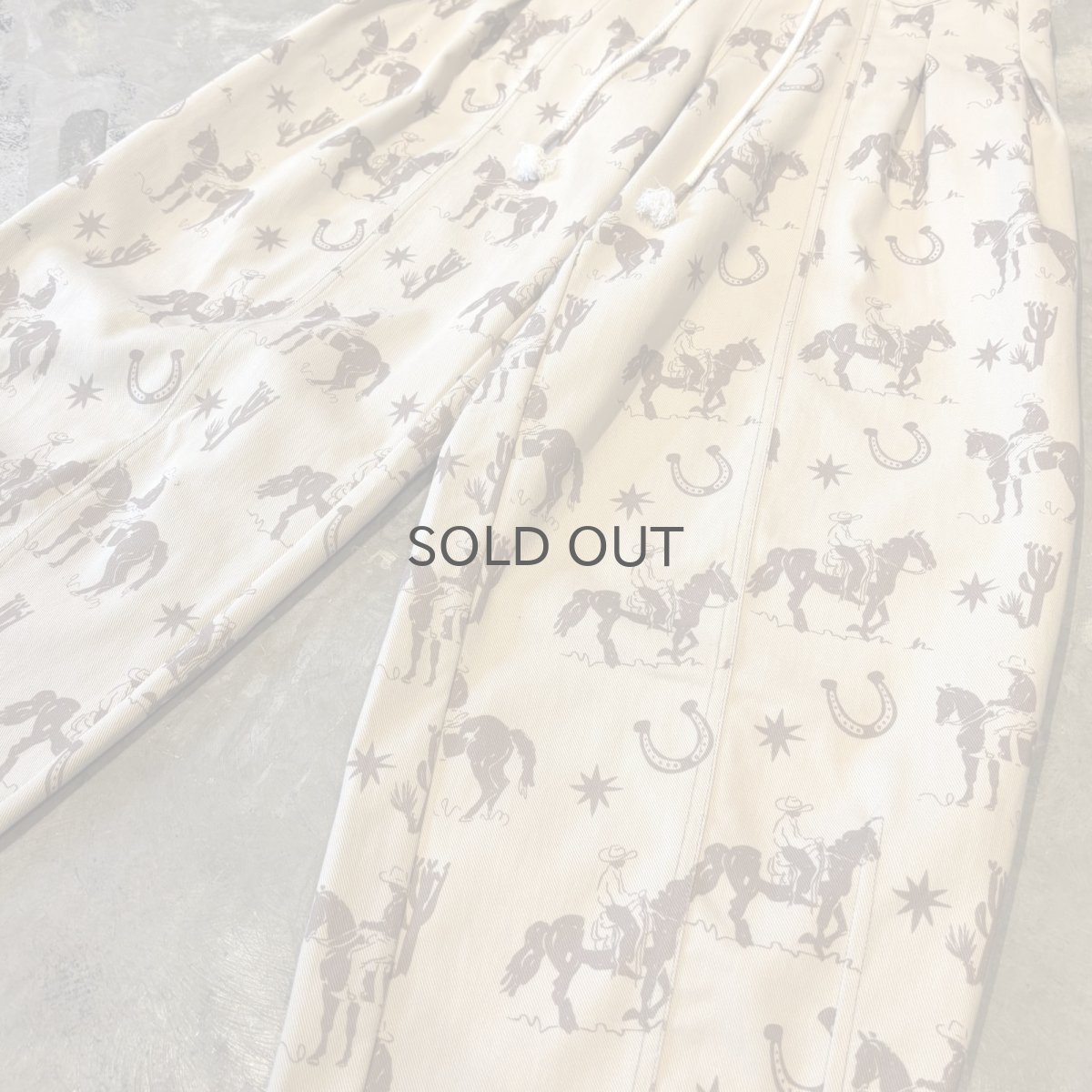 画像6: ALL OVER COWBOY GRAPHIC PATTERN BALLOON PANTS / ~W36 (6)