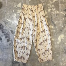 画像1: ALL OVER COWBOY GRAPHIC PATTERN BALLOON PANTS / ~W36 (1)