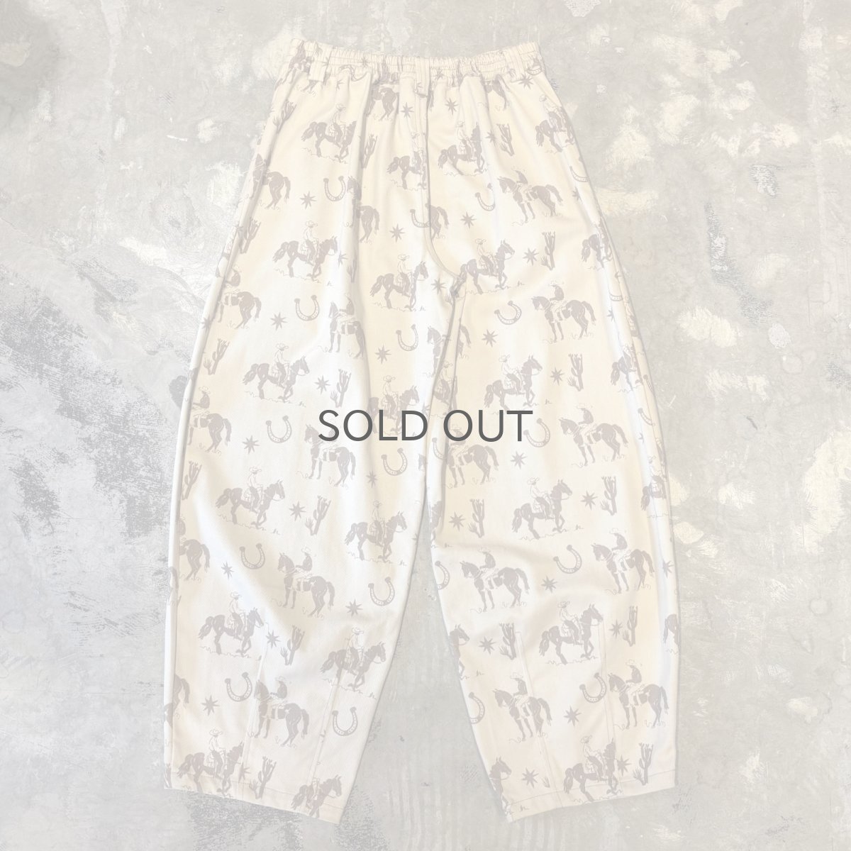 画像2: ALL OVER COWBOY GRAPHIC PATTERN BALLOON PANTS / ~W36 (2)