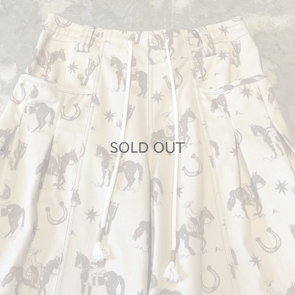 画像10: ALL OVER COWBOY GRAPHIC PATTERN BALLOON PANTS / ~W36 (10)